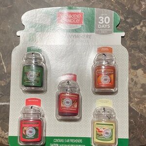 Yankee Candle Jar Air Freshener 5-Pack - Green, Red, Orange, Yellow